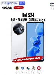 Itel S24 - 8GB RAM - 256GB Storage - PTA Approved - 12 Months Warranty - White - The Original Bro Mobiles - TOB36